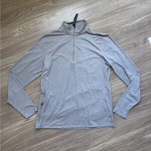 Vuori Men’s Ease Performance Half Zip Sz M in Heather Grey EUC